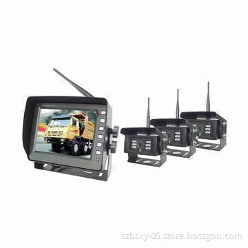 5.6-inch Wireless Camera System with Digital Monitor and Car Camera for Trucks, 12-32V DC Voltage